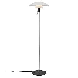 Stehleuchte VERONA, E27, IP20, schwarz, Glas opal weiß