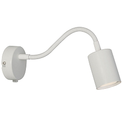 Wand-Aufbaustrahler EXPLORE FLEX ARM, IP20, GU10, mit Schalter + 150cm Euro-Steckerkabel, weiß