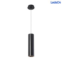 pendant luminaire PIPE 30CM cylindrical, long GU10 IP20, black dimmable