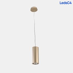 pendant luminaire PIPE 30CM cylindrical, long GU10 IP20, gold dimmable