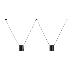 Pendelleuchte ATTIC DOUBLE RECTANGULAR SHAPE E27 15W schwarz