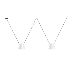 Pendelleuchte ATTIC DOUBLE CONIC SHAPE E27 15W wei�