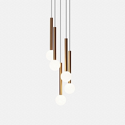 Pendelleuchte CANDLE 5 BODIES CHANDELIER LED 15,6W 2700K schwarz 844lm