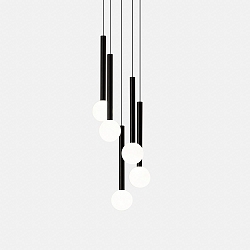 Pendelleuchte CANDLE 5 BODIES CHANDELIER LED 15,6W 2700K schwarz 844lm