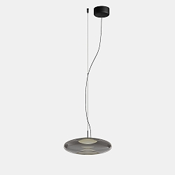 pendant luminaire PLAT SURFACE (LIGHT FOR LIFE) with shade, CCT Switch, adjustable, with diffuser IP20, black dimmable