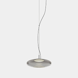 pendant luminaire PLAT RECESSED (DALI-2) with shade, CCT Switch, adjustable, with diffuser IP20, black dimmable