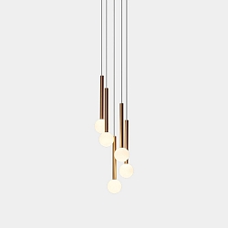 Pendelleuchte CANDLE XS 5 BODIES CHANDELIER LED 15,6W 2700K schwarz 844lm