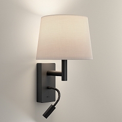 wall and ceiling luminaire METRICA SHADE EXTEND READER E27 IP20, shade excl., black