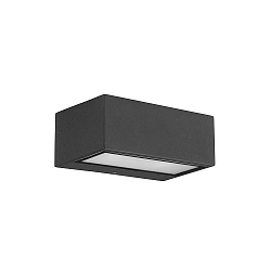 Au�enwandleuchte NEMESIS , IP54 IK04,Up/Down, 9 x 22cm, E27 max. 15W, Aluminium / Mattglas + Diffusor