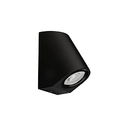 Outdoor LED Wandstrahler EKO SINGLE EMISSION INCLINED, IP66 IK07, geneigt, 6.1W 3000K 369lm 24�, starr, dimmbar, schwarz