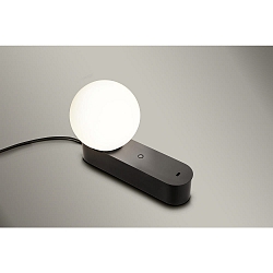table lamp PERLINA TABLE with USB connection, CCT Switch, with plug, with touch dimmer IP20, black dimmable