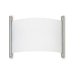 Wandleuchte NIZA 2xE27, IP20, halbrund, nickel seidenmatt