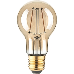 LED Filament Birnenform A60 GOLD, E27, 2.5W 180lm 1800K, schaltbar, Goldglas klar