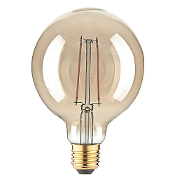 LED Filament Globe-Form G125 GOLD, � 12.5cm, E27, 4.5W 400lm 1800K, schaltbar, Goldglas klar
