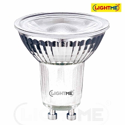 LED glass reflector lamp, GU10, 4.5W 3000K 350lm 38°
