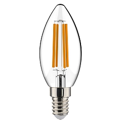 LED Filament Kerzenform C35, E14, 4.5W 2700K 470lm, klar