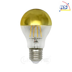 LED Kopfspiegel-Filament Birnenform A60, E27, 5W 2700K, Gold / klar