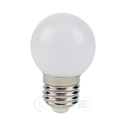 LED Deko-Mini-Globe G45, IP44, E27, 1W 2700K 70lm, Wei� / matt