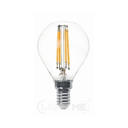 LED Filament Tropfenform P45, E14, 4.5W 2700K 470lm, dimmbar, klar