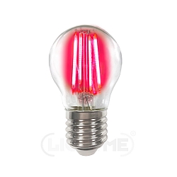 LED Deko-Filament Tropfenform P45, E27, 4W Rot / klar
