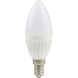 LED Leuchtmittel CANDLE C37 CERAMIC, E14, 8W, 2700K, 900lm, IP20, opal