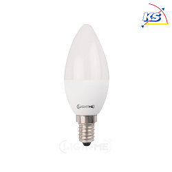 LED RGB/W C37 candle shape lamp, E14, 5.5W RGB/2700K 470lm, dimmable, incl. remote