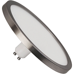 LED-Diffusorlampe StepDim �14.5cm, GU10, 8W 2700K 530lm 150�, 3-stufig dimmbar, Nickel geb�rstet / satin