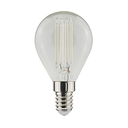 LED Filamentlampe WHITE Tropfen P45, E14, 4,5W, 4000K, 470lm, IP20, klar