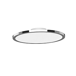 Deckenleuchte AQUA DISK-1, IP44, 1-flammig, inkl. GX53 Diffusor (� 30.2cm), 24W 1600lm 2700/4000K 1600lm 110�, chrom
