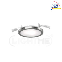 3pc. set of recessed luminaire PLANO, 1-flame, IP44,  11.2cm, CCT, incl. 3x  6W 2700K/4000K 500lm, silver leaf