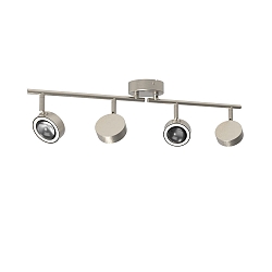 ceiling luminaire POWERLENS SPOT 4 flames, direct GX53 IP20, mat, satined, titanium