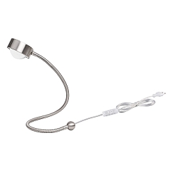 LIGHTME LED Schreibtischleuchte POWERLENS SNAKE 60�, inkl. GX53, 4,8W, 2700K, 420lm, IP20, titan