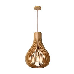 Pendelleuchte BODO, � 38 cm, 1xE27, Holz hell