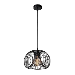 pendant luminaire VINTI round E27 IP20, black dimmable