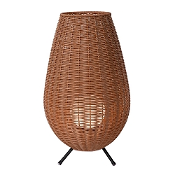 LED Outdoor Akku Tischleuchte COLIN � 30 cm, 1x3W, 3000K, IP44, Holz hell