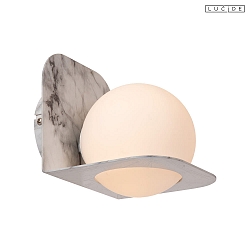 wall luminaire DAVY rigid, ball shaped G9 IP44, marble grey