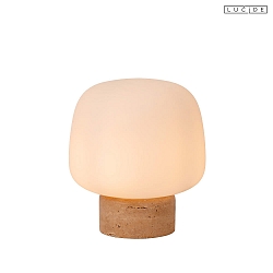 Tischleuchte ANSTON 1x E14 IP20, Naturstein / Glas