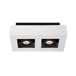 LED Deckenstrahler XIRAX, inkl. 2x GU10 5W 2200K/3000K 320lm 40 CRi >95�, Dim to warm, dreh-/schwenkbar, wei�