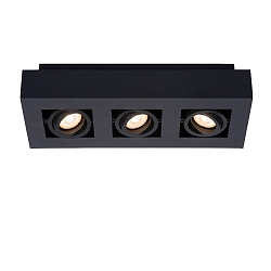 LED Deckenstrahler XIRAX, GU10, 3x5W 2200K/3000K, dimmbar, schwarz