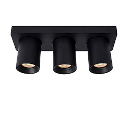 LED Deckenstrahler NIGEL, GU10, 3x5W 2200K/3000K, dimmbar, Gold matt, messing