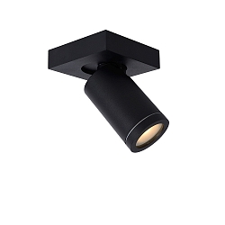 LED Deckenstrahler TAYLOR Badezimmerleuchte, GU10, 1x5W 2200K/3000K, dimmbar, IP44, schwarz