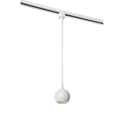 1-phase pendant luminaire TRACK FLORIS GU10 IP20, white dimmable