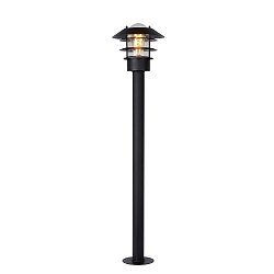 outdoor floor lamp ZICO round, direct E27 IP44, black dimmable