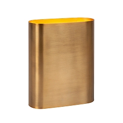wall luminaire OVALIS up / down E14 IP20, gold matt, brass dimmable