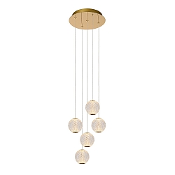 LED Pendelleuchte CINTRA, � 32 cm, 1x21W, 2700K, transparent