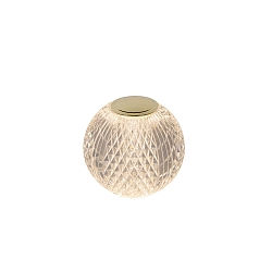 battery table lamp CINTRA 9 IP20, gold matt, brass, transparent dimmable