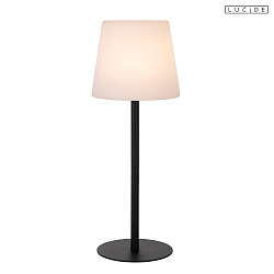 table lamp TYON IP65, opal, black dimmable