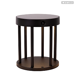 Outdoor LED Tischleuchte JACKSON � 16 x H 18 cm 100�, 2W 2850K dim IP54 CRI>80 inkl. Sensor, schwarz