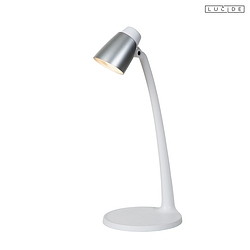 table lamp LUDO LED swivelling, tiltable IP20, silver, white 