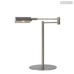 table lamp NUVOLA LED rotatable IP20, chrome matt dimmable